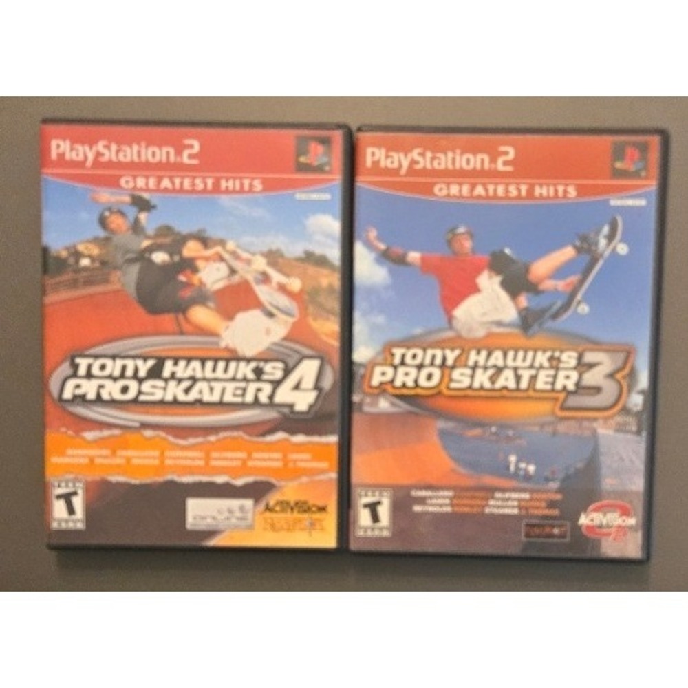 Tony Hawk's Pro Skater 3 & 4 Sony PlayStation 2 PS2 Game Lot CIB Greatest Hits